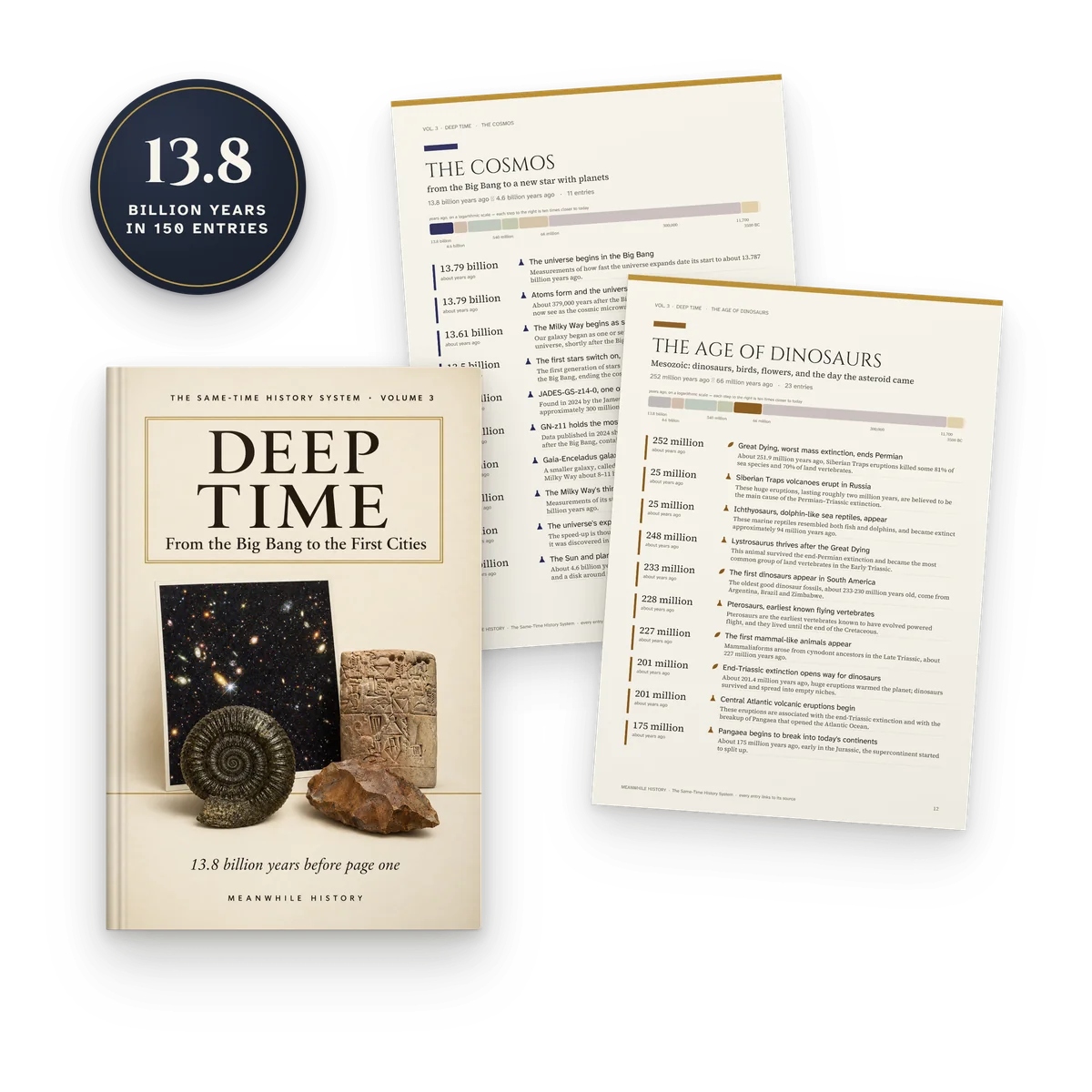 Vol. 3 Deep Time: the cover and two inside pages